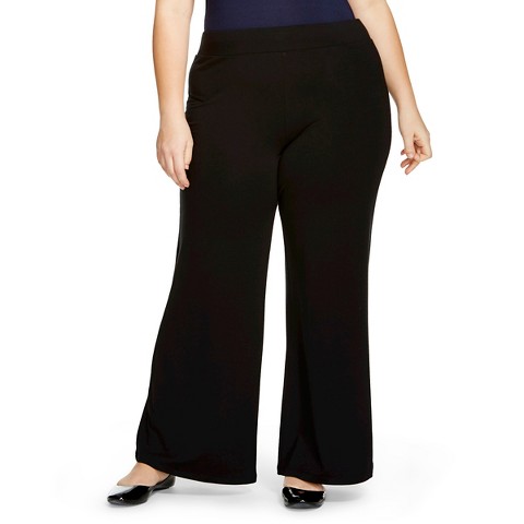 black palazzo pants plus size