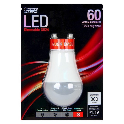 Feit 60-Watt A19 GU24 Base LED Light Bulb - Soft White