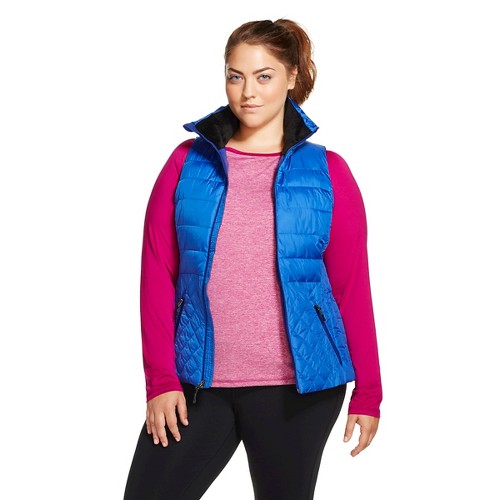 Plus size tunic puffer vest for women size