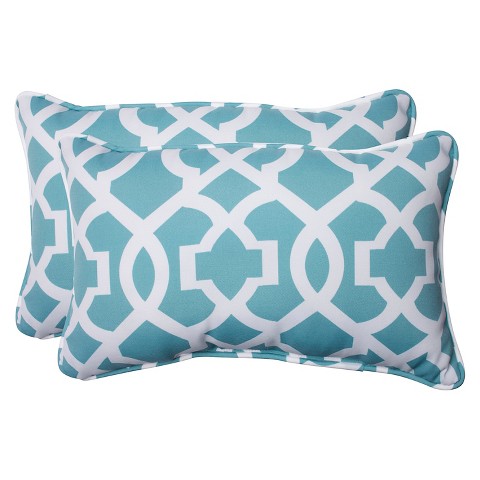 Pillow Perfect New Geo Outdoor 2-Piece Lumbar T... : Target
