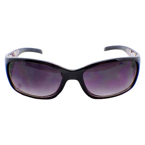 Women's Panama Jack® Small Rectangle Sunglasses with Floral Design - Black