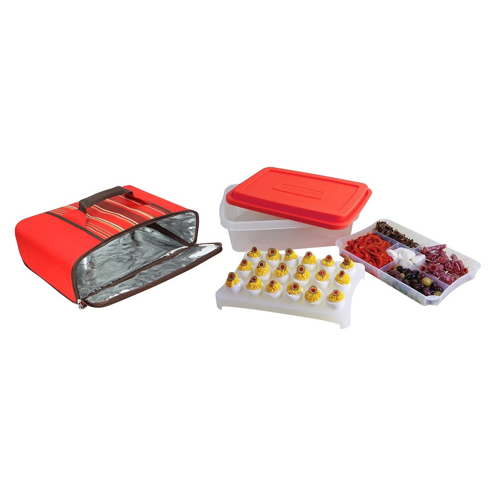 UPC 061282081033 product image for Rachael Ray Foodtastic Party Box with Thermal Carrier - Red Stripe | upcitemdb.com