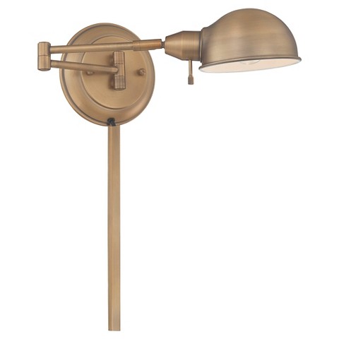 Rizzo 1 Light Swing Arm Wall Lamp - Antique Brass : Target