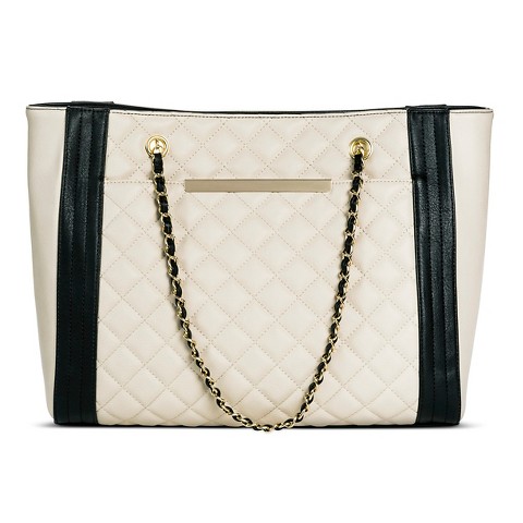 quilted chain tote bag