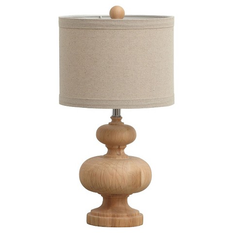 Solid Wood Table Lamp with Natural Wood Finish product details page