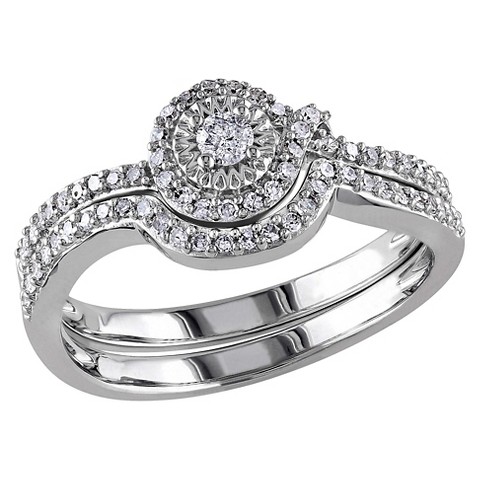 CT. T.W. Diamond Bridal Set in 10K White Gold (GH) (I2-I3) product ...