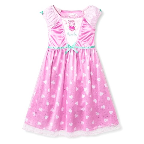 nightgown pink peppa pig toddler added