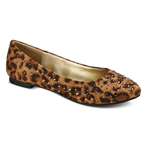 Girls' #SASSY Jeweled Leopard Print Ballet Flats - Multicolor product ...