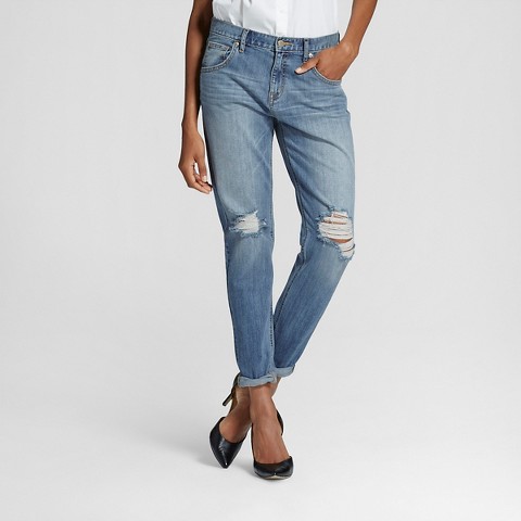 Women's Boyfriend Jean Medium Blue - Mossimo