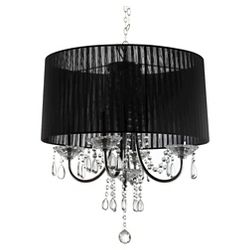 chandelier tiffany warehouse lights cherie drop crystal ceiling dark silver target