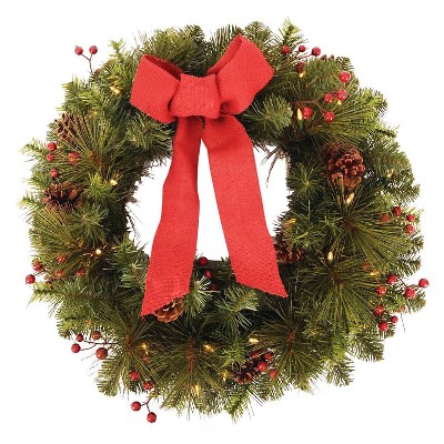 Philips Battery Operated Lit Decorated Wreath 28in : Target