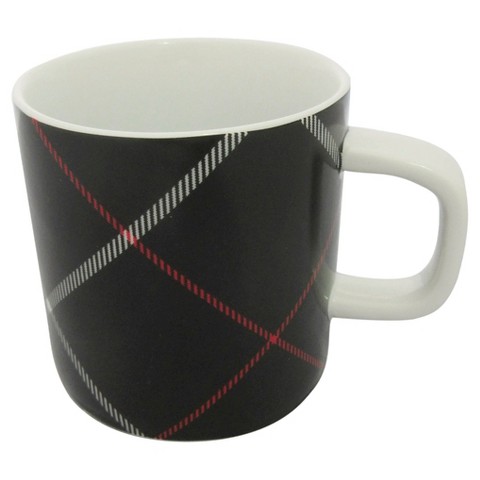 Threshold Coffee Mug Plaid Black