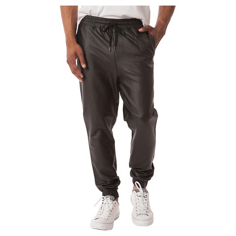 target faux leather joggers