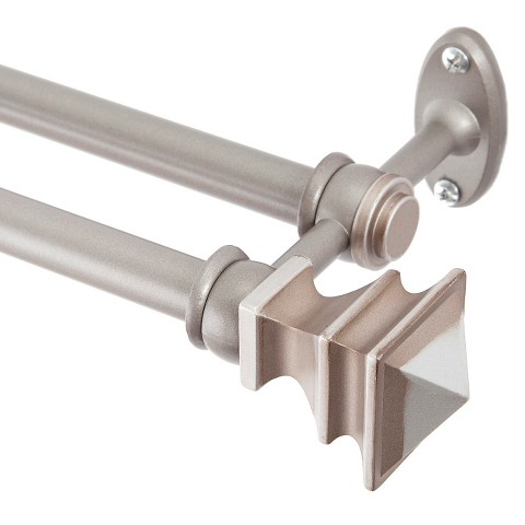 Kenney 5 8" Double Curtain Rod Arts & Crafts Tar
