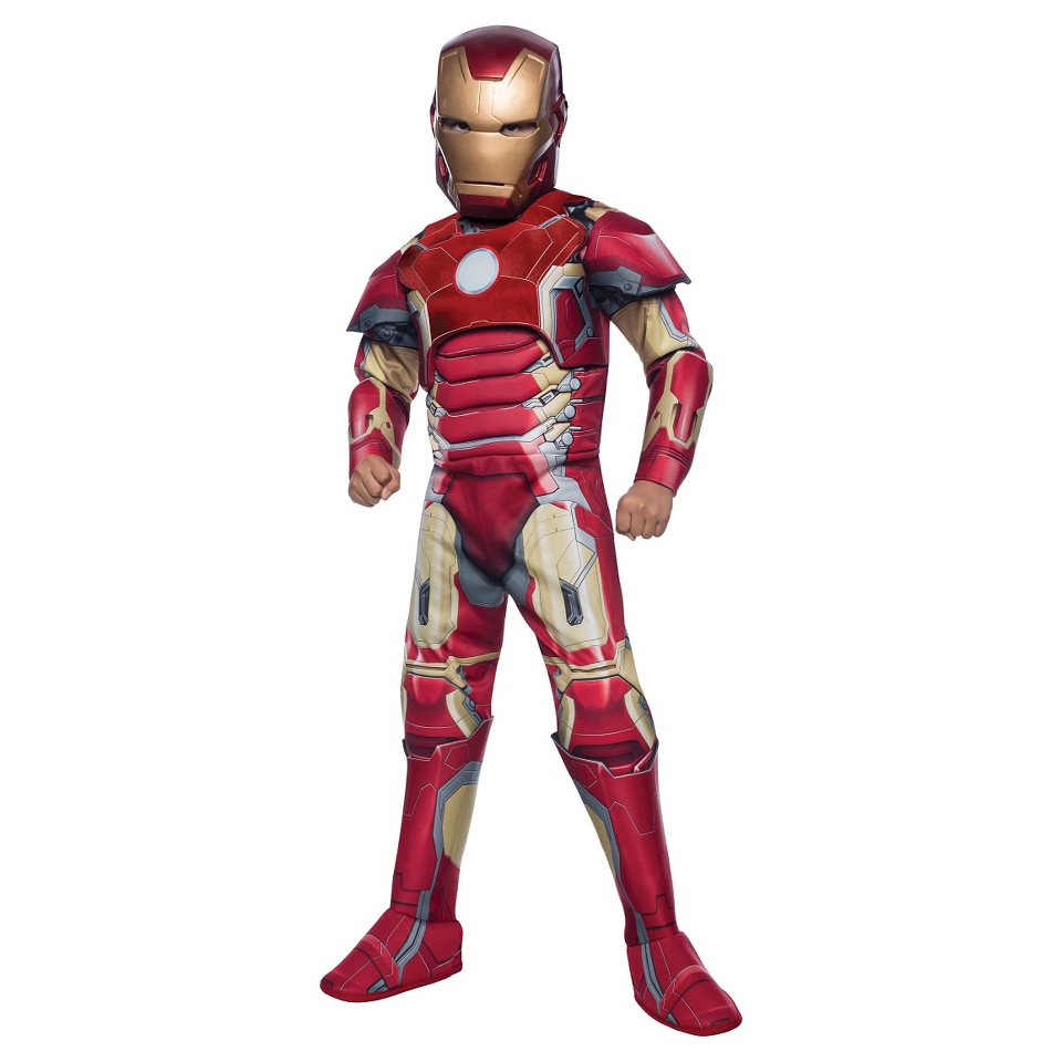 Boys Avengers Iron Man Muscle Costume