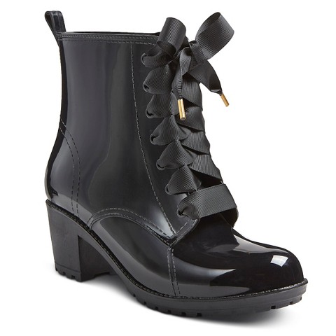 Betseyville Women's Lace Up Rain Boots