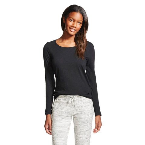 Women's Vintage Long Sleeve Slub Scoop Tee - Merona™