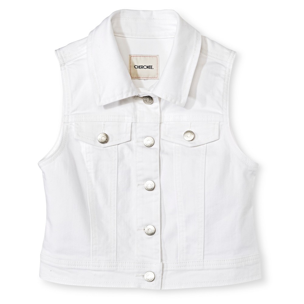 Girls' Fashion Vest White S - Cherokee, Size: Small