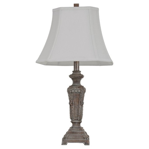 Carved Table Lamp - 25"H - Silver/White : Target