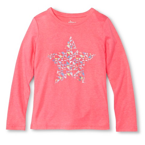 Girls' Long Sleeve Geometric Star Graphic T-Shirt Circo™