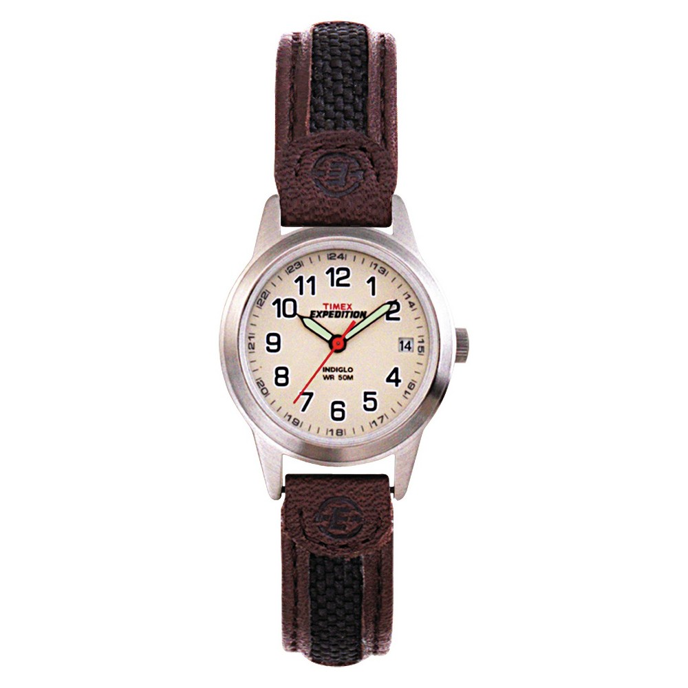 UPC 753048107902 product image for Women's Timex Expedition Watch with Leather Strap and Case - Brown/Silver | upcitemdb.com