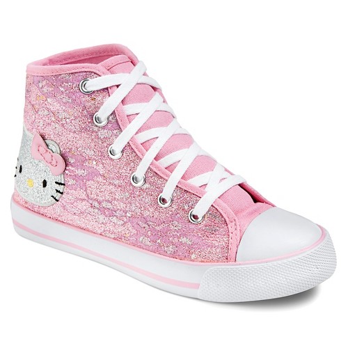 Toddler Girls' Hello Kitty High Top Canvas Sneakers - Pink ...