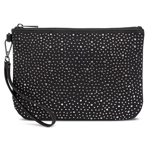 black jewelled clutch bag