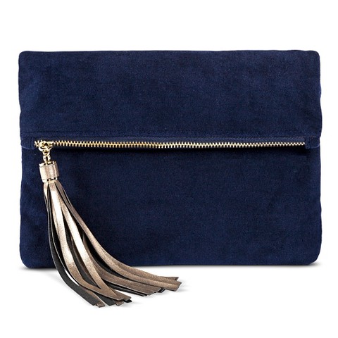 Chic velvet tassel clutch