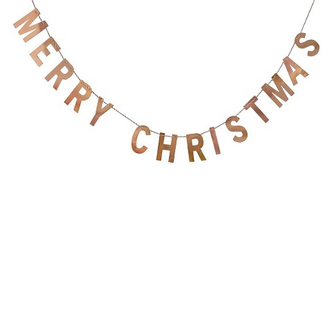 Threshold Gold Metallic Merry Christmas Banner