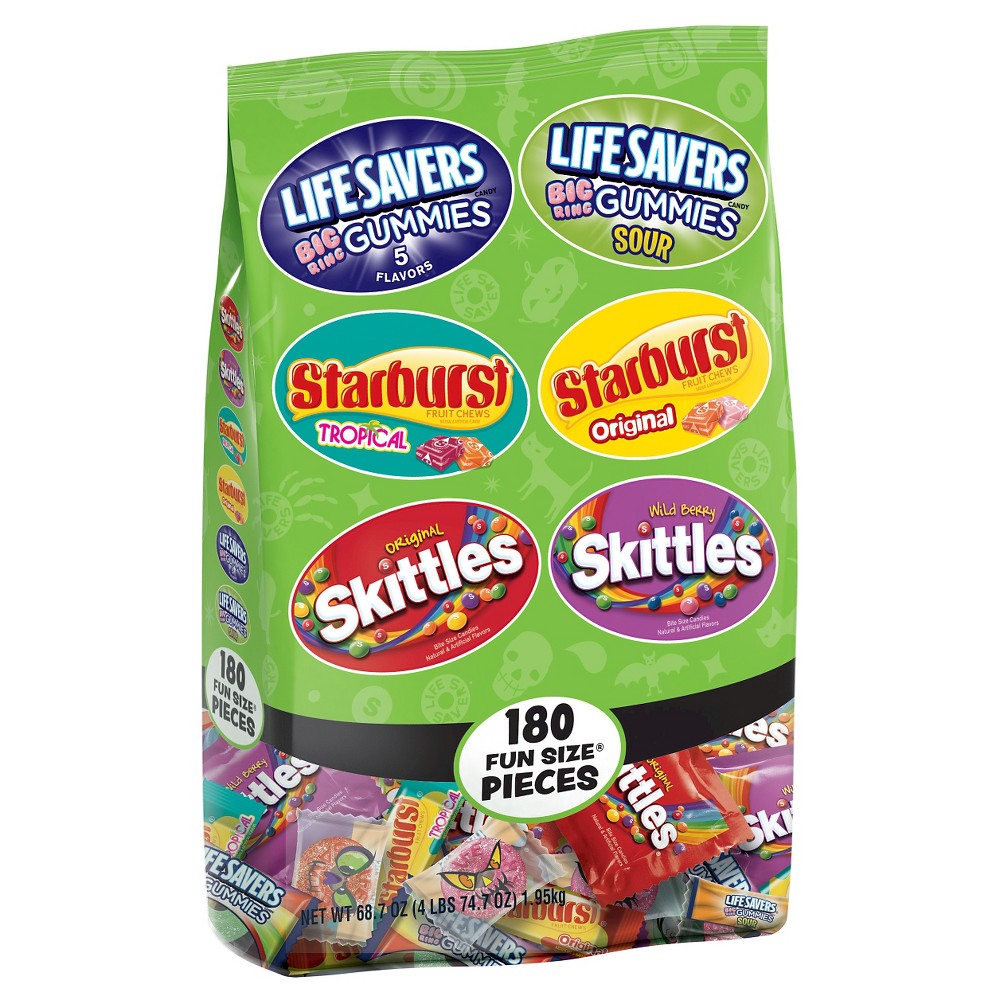 UPC 022000123480 product image for 68.7 Oz Skittles/Starburst/Life Saver Gummies 180 Ct | upcitemdb.com