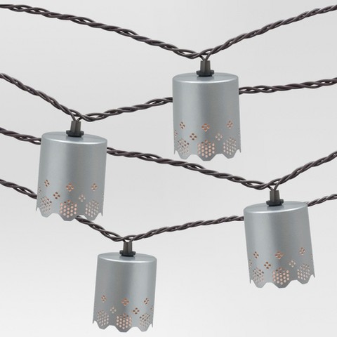 10ct Decorative String Lights Metal Round Cover ... : Target
