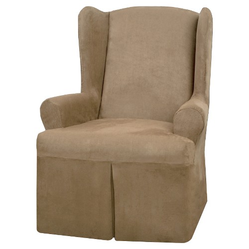 Maytex Faux Suede Slipcover Wing Chair Cover  eBay