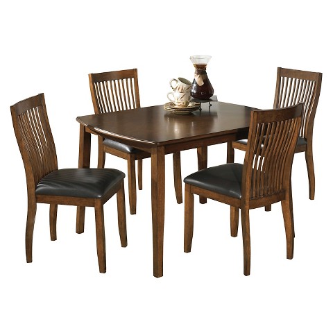 5 Piece Stuman Rectangular Dining Room Table Set Tar