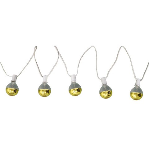 Metallic Dipped Globe Bulb String Light - Gold- ... : Target