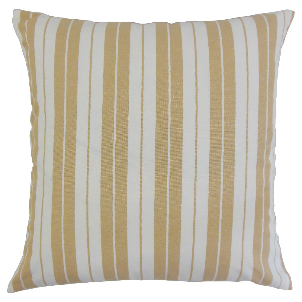 THE PILLOW COLLECTION WIDE STRIPE DECORATIVE PILLOW