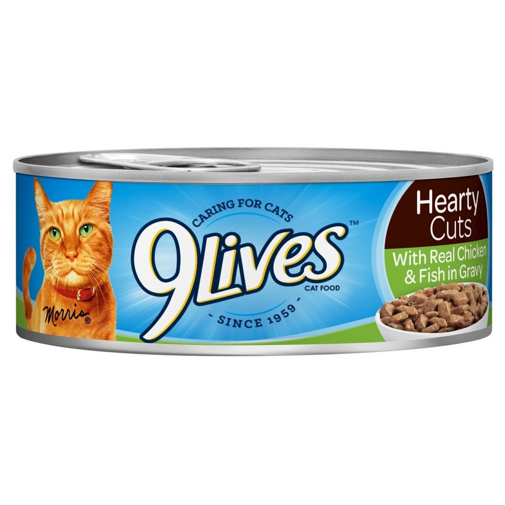 UPC 079100003204 product image for 9Lives Hearty Cuts With Real Chicken & Fish In Gravy Wet Cat Food, 5.5-Ounce Can | upcitemdb.com