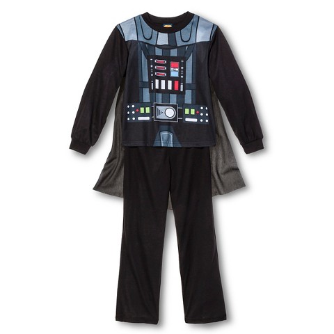 Star Wars Boys' Pajama Set with Cape - Black