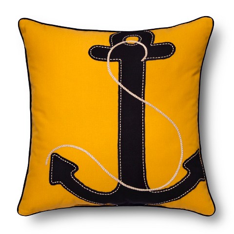 Yellow Anchor Throw Pillow ? Threshold : Target