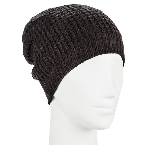 waffle knit slouchy beanie