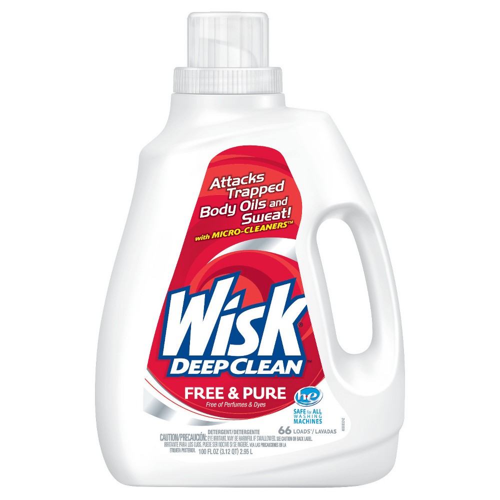 UPC 072613458486 product image for Wisk Deep Clean Free & Pure Liquid Laundry Detergent - 100 Fl Oz | upcitemdb.com