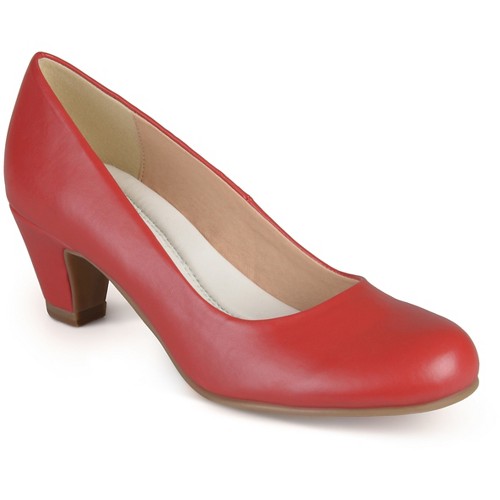 Women's Journee Collection Round Toe Comfort Fit Classic Kitten Heel