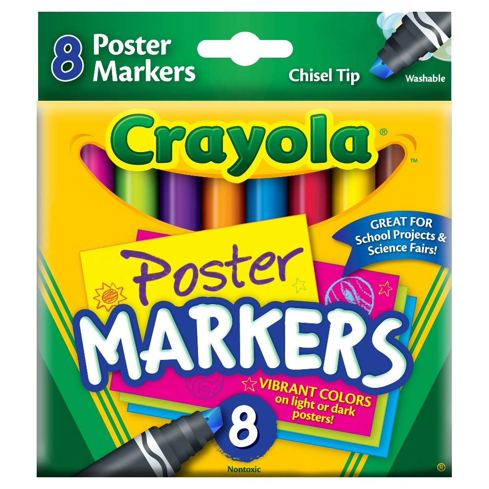 UPC 071662081737 product image for Crayola Poster Markers 8ct, Multi-Colored | upcitemdb.com