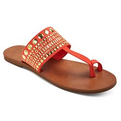 Women's Avianna Metallic Floral Thong Sandals - Tevolio™ : Target