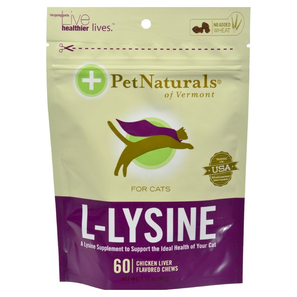 UPC 026664983466 product image for Pet Naturals of Vermont Chicken Liver Flavor L-Lysine for Cats - 60 Chew | upcitemdb.com