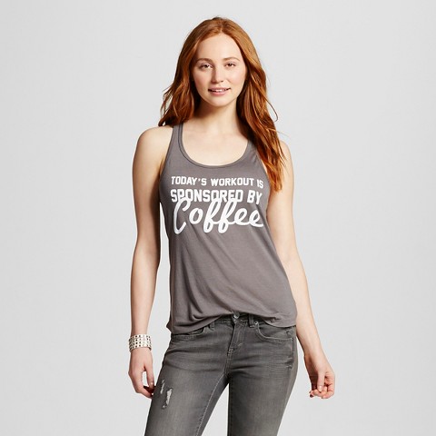 Women's Coffee Workout Chin Up Graphic Tank - Chin Up