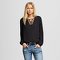 Women's Long Sleeve Blouse with Lace - Mossimo. Additional View 1