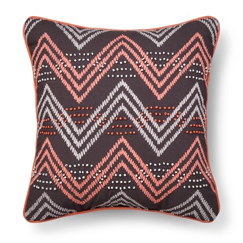 Chevron Decorative Pillow Gray?nk - Xhilaration : Target