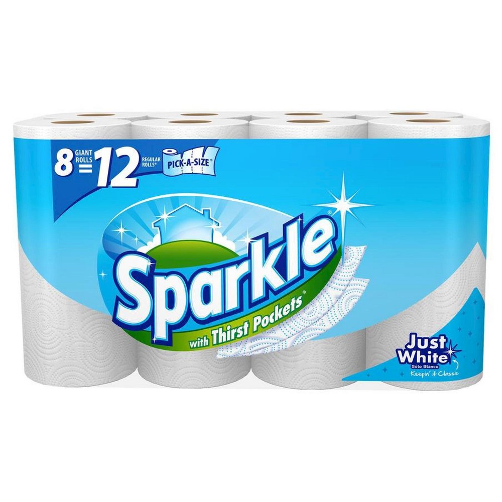 UPC 030400216510 Sparkle Paper Towels, 8 Giant Rolls, White, PickA