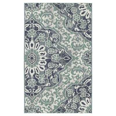 9'x12' Outdoor Rug - Blue Batik - Threshold™
