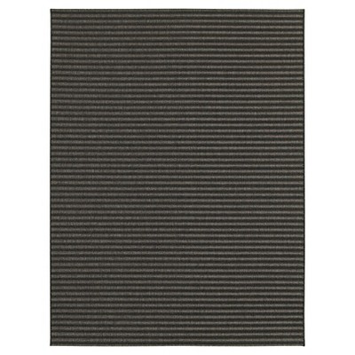 8'x10' Outdoor Rug - Ebony Stripe - Smith & Hawken®